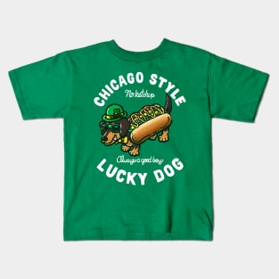 Da Lucky Chicago Dog Kids T-Shirt
